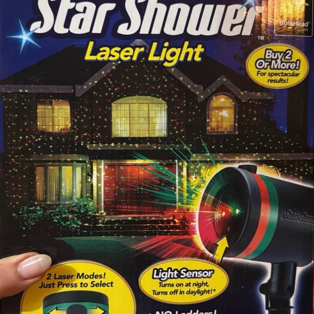 Laser Light - Red & Green Holiday Projection